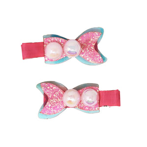 Pearl Mermaid Tail Hair Clip - Pink Poppy