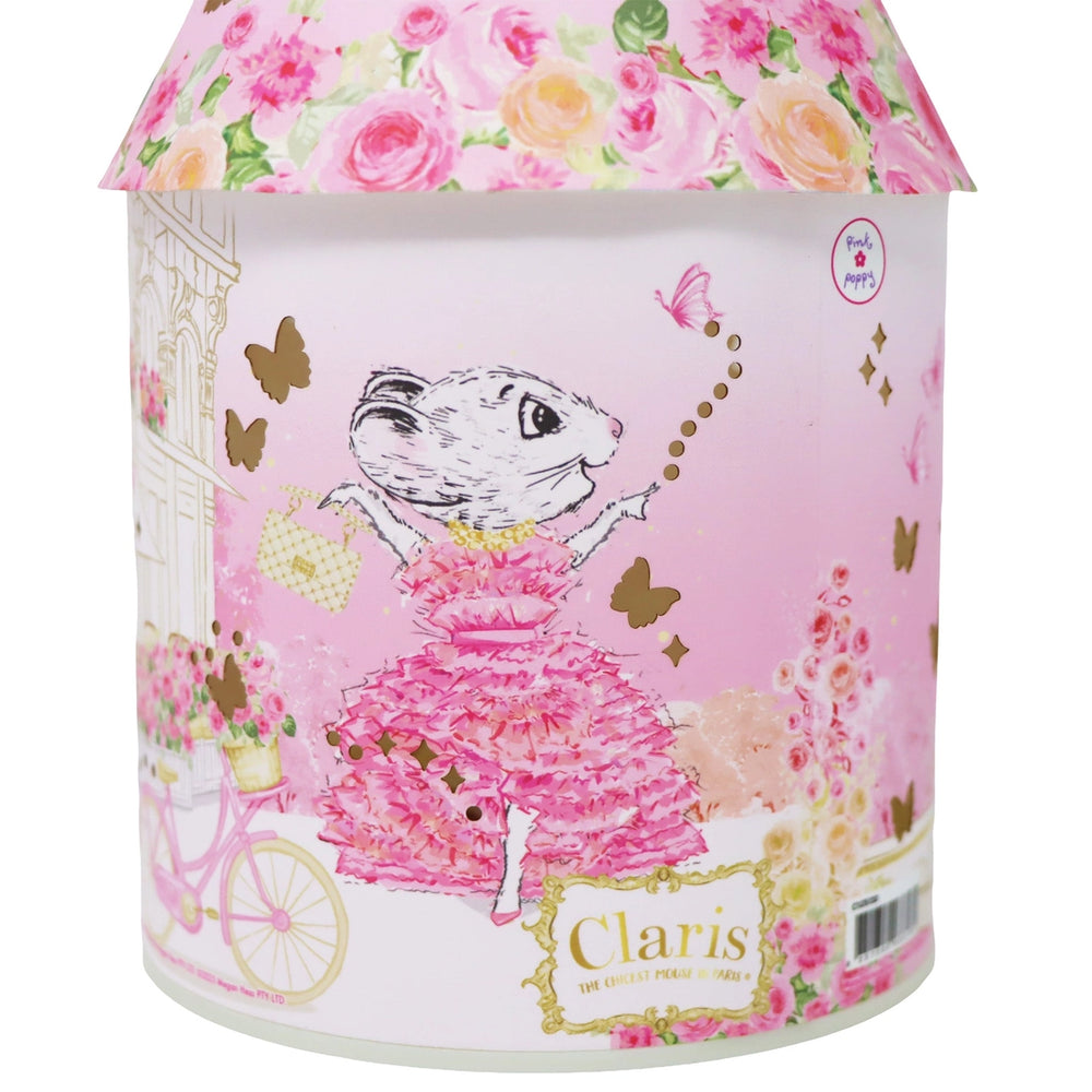 Claris the Chicest Mouse in Paris Colour Changing Led Lantern - Pink Poppy