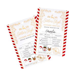 Santa's Sleigh Express Christmas Gift Tags - Set of 6 - Black Bow Studio