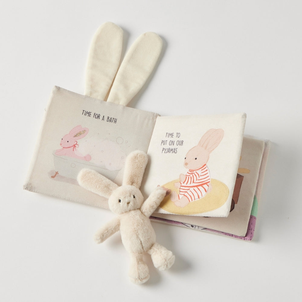 Goodnight Bunny Activity Fabric Book & Toy Set - Jiggle & Giggle