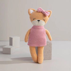 Knitted Animal Toy- Frankie the Fox - Living Textiles