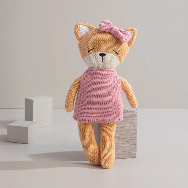 Knitted Animal Toy- Frankie the Fox - Living Textiles