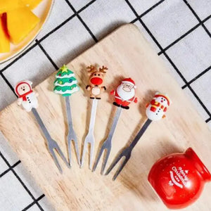Food Picks/ Forks - Christmas (5 Pieces) - Mum Made Yum