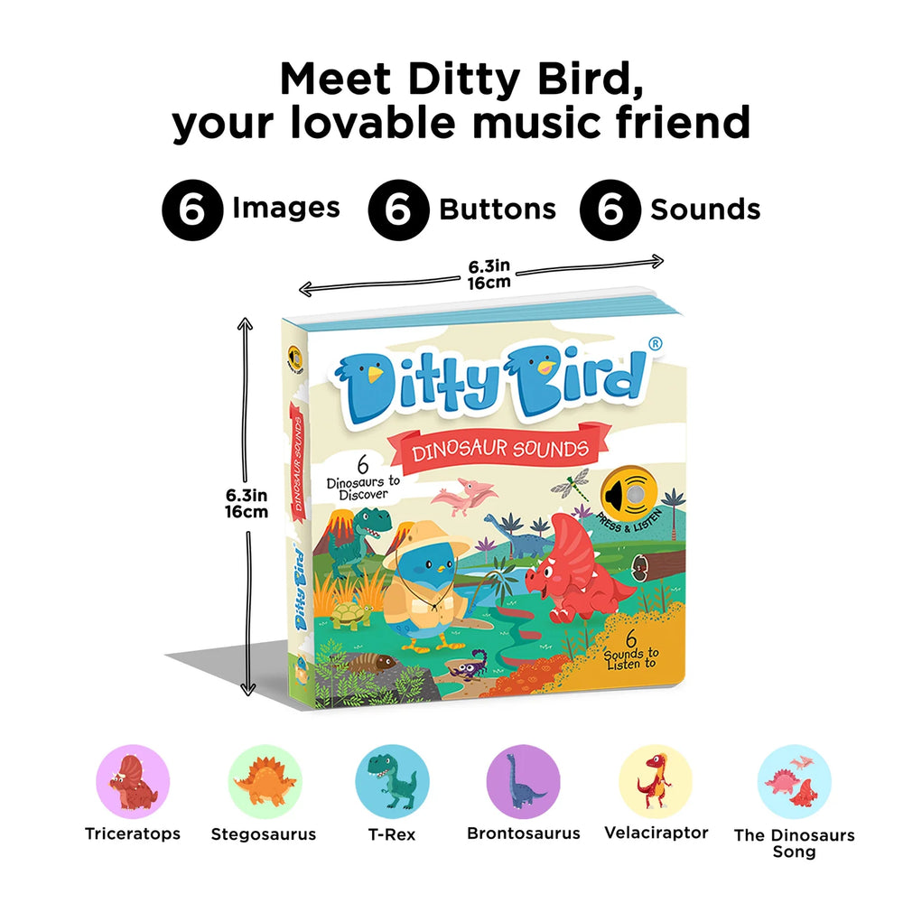 Musical Book - Dinosaur Sounds - Ditty Bird