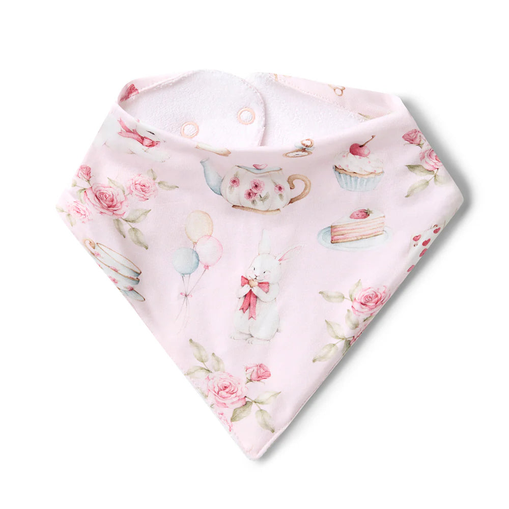 Alice’s Tea Party Organic Dribble Bib - Snuggle Hunny