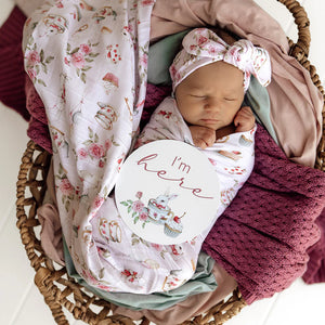 Alice’s Tea Party Organic Muslin Wrap - Snuggle Hunny