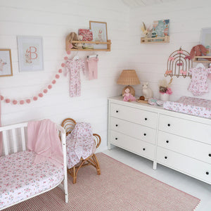 Alice’s Tea Party Organic Fitted Cot Sheet - Snuggle Hunny