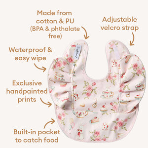 Alice’s Tea Party Frill Snuggle Bib - Snuggle Hunny