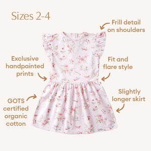Alice’s Tea Party Short Sleeve Organic Dress - Snuggle Hunny