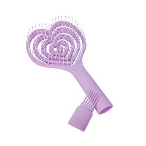 Detangling Hair Brush  - Lilac Heart - IS GIFT
