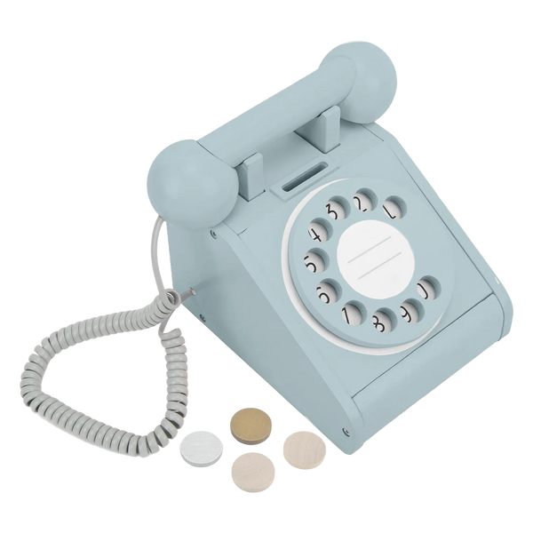 Wooden Rotary Telephone, Aqua Green - Imagine That