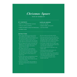 Christmas Square Paint by Number Kit - IS GIFT