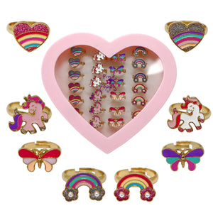 Rainbow Fantasy Rings - Pink Poppy