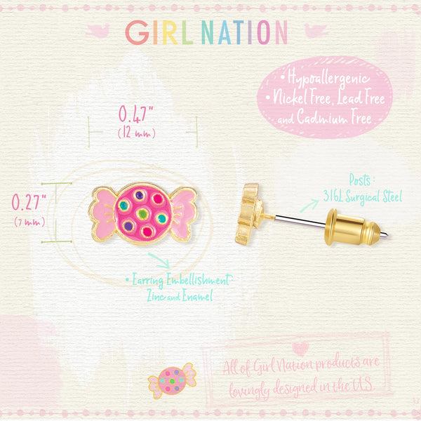 Retro Candy Cutie Stud Earrings - Girl Nation