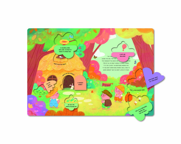 Peek a Flap Fairy Tales Three Little Pigs - Kids Book