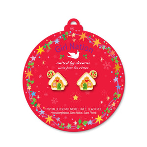 Gingerbread House | Cutie Stud Earrings - Girl Nation