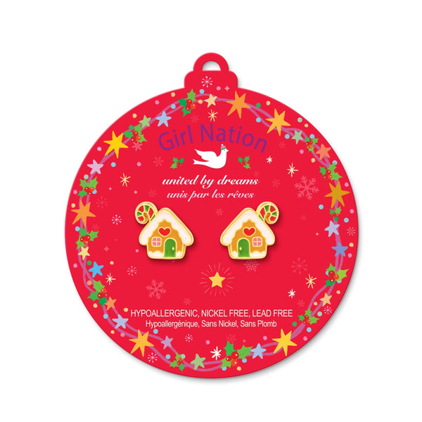 Gingerbread House | Cutie Stud Earrings - Girl Nation