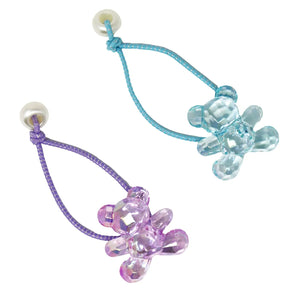 Teddy Bear Hair Elastics - Pink Poppy