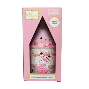 Claris the Chicest Mouse in Paris Colour Changing Led Lantern - Pink Poppy
