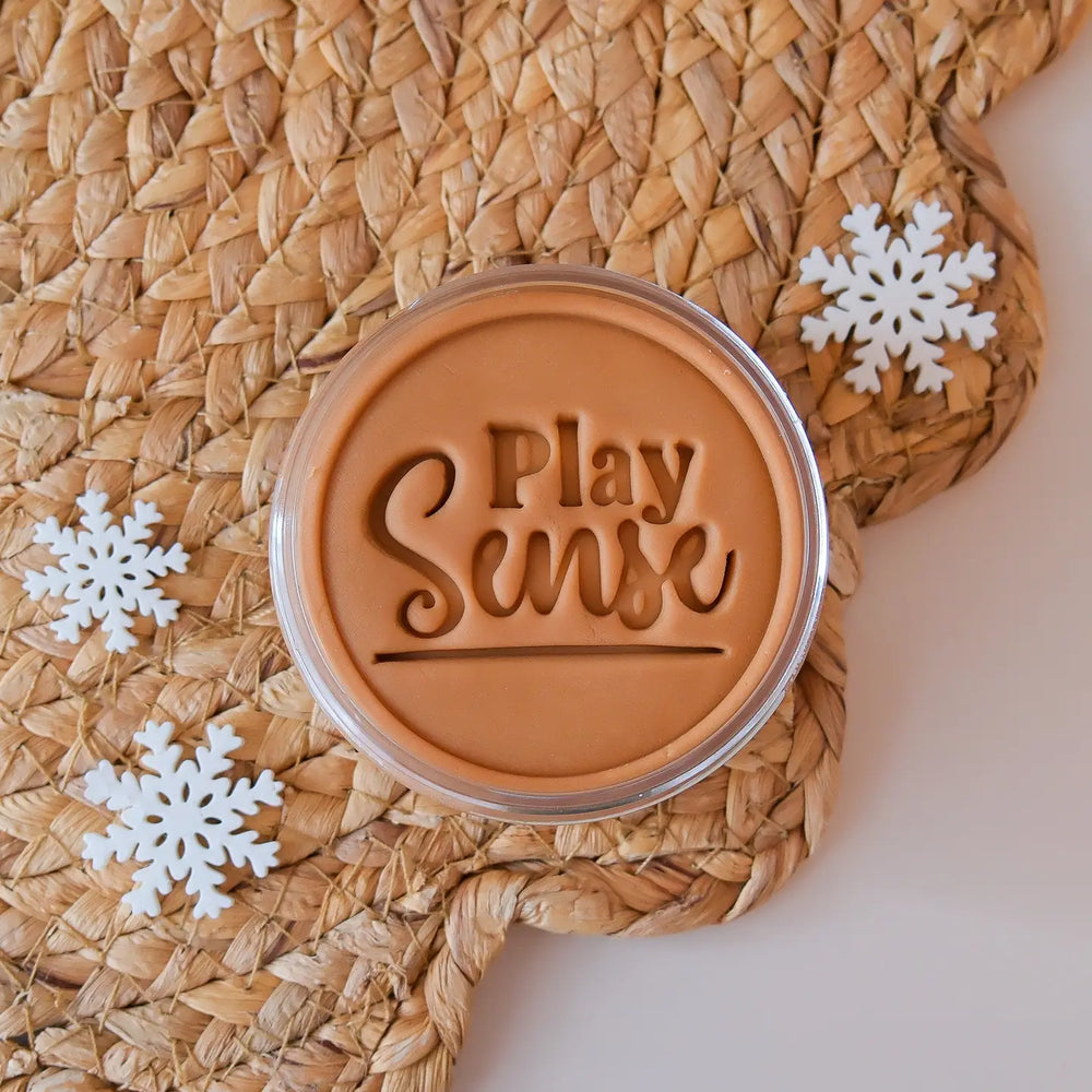 Christmas Playdough | Brown | Gingerbread Scented - Jar - Play Sense