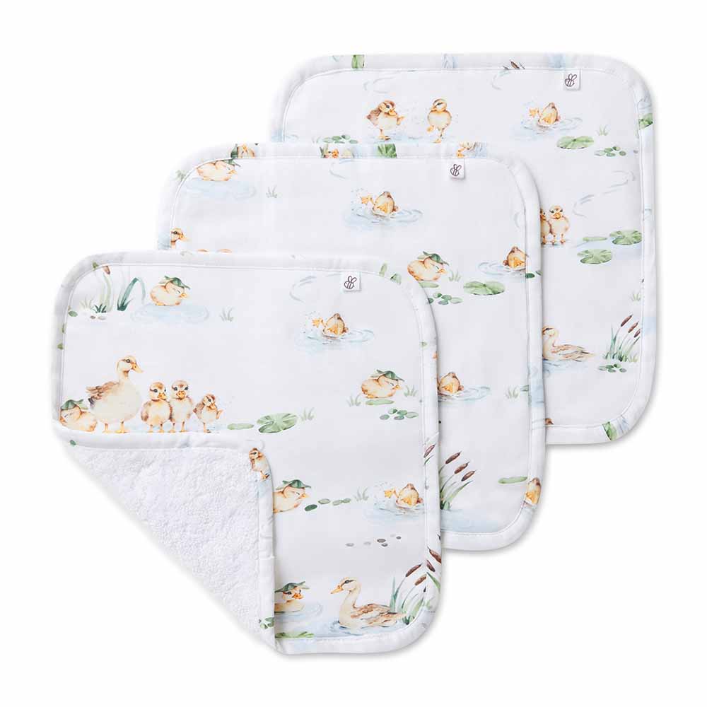 Duck Pond Organic Wash Cloths - 3 Pack - Snuggle Hunny