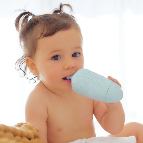 Baby Squeezy - 3 in 1 Bath Tool, Teether & Toy - Sky Blue - BabySqueezy DISCOUNTED