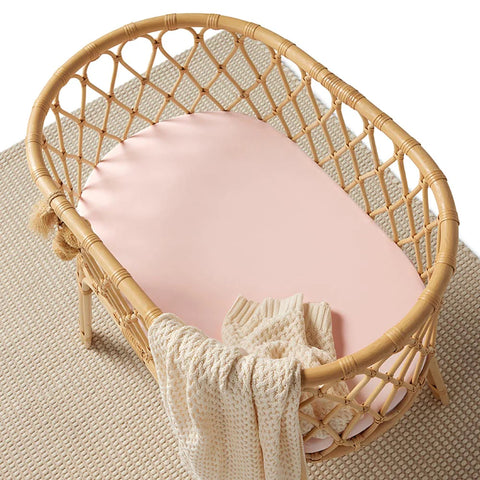 Baby Pink Organic Bassinet Sheet / Change Pad Cover - Snuggle Hunny