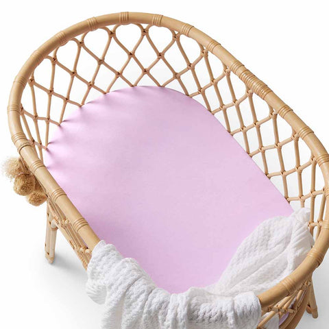 Lilac Organic Bassinet Sheet / Change Pad Cover - Snuggle Hunny