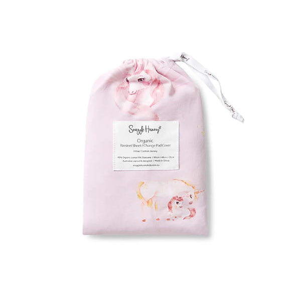 Unicorn Organic Bassinet Sheet / Change Pad Cover - Snuggle Hunny