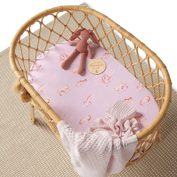 Unicorn Organic Bassinet Sheet / Change Pad Cover - Snuggle Hunny