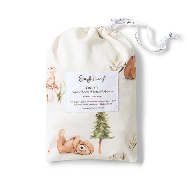 Bears Organic Bassinet Sheet / Change Pad Cover - Snuggle Hunny