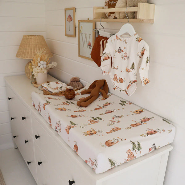Bears Organic Bassinet Sheet / Change Pad Cover - Snuggle Hunny