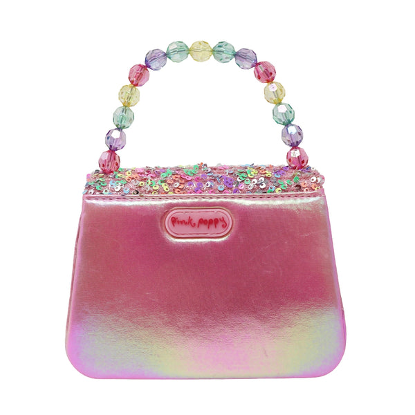 Pink & Purple Glitter Handbag - Pink Poppy