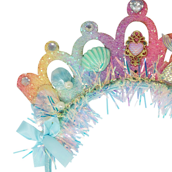 Mermaid Crown Headband - Pink Poppy