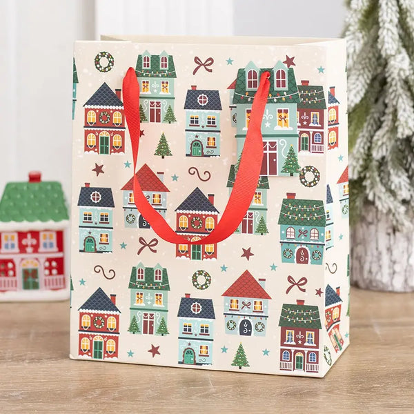 Christmas Street Print Gift Bag - Wonder Imports