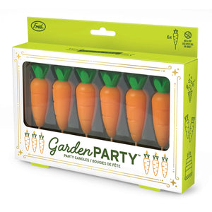Garden Party Birthday Candles-6pcs Set Orange - IS GIFT