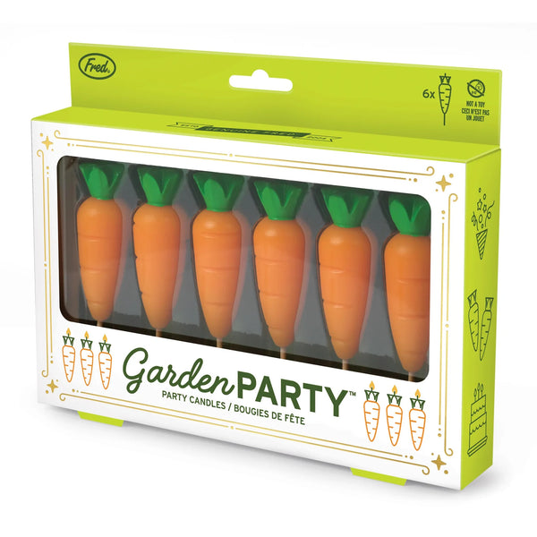 Garden Party Birthday Candles-6pcs Set Orange - IS GIFT