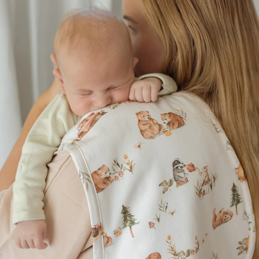Bears Organic Cotton Burp Cloth - Snuggle Hunny