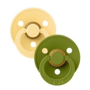 Bibs Dummies - Size One - Pale Butter/Wasabi - BIBS Denmark