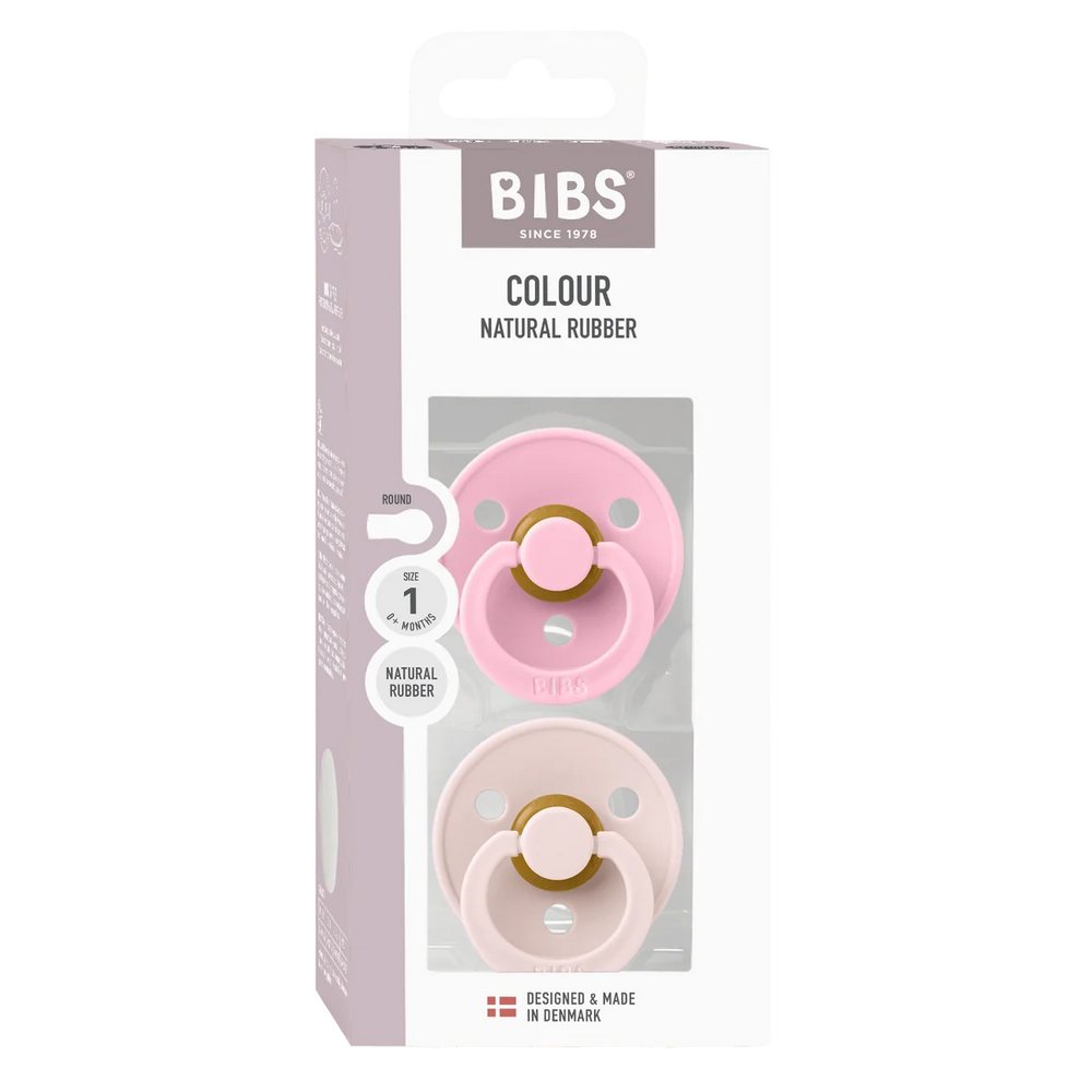 Bibs Dummies - Size One - Petal/Baby Pink - BIBS Denmark