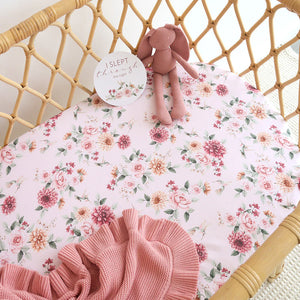 Birds & Blooms Organic Bassinet Sheet / Change Pad Cover - Snuggle Hunny