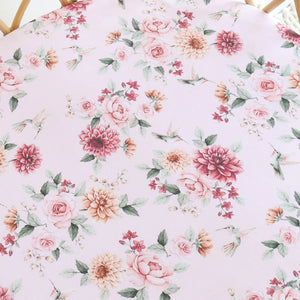 Birds & Blooms Organic Bassinet Sheet / Change Pad Cover - Snuggle Hunny
