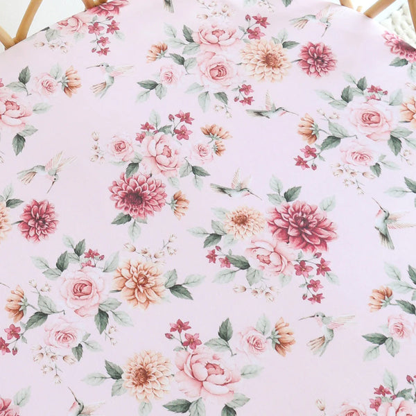 Birds & Blooms Organic Bassinet Sheet / Change Pad Cover - Snuggle Hunny