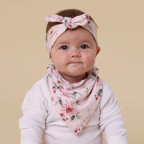 Birds & Blooms Organic Dribble Bib - Snuggle Hunny