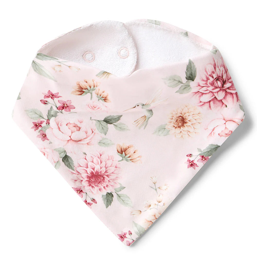 Birds & Blooms Organic Dribble Bib - Snuggle Hunny