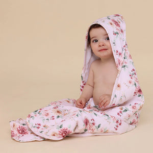 Birds & Blooms Organic Hooded Baby Towel - Snuggle Hunny