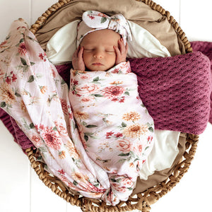Birds & Blooms Organic Muslin Wrap - Snuggle Hunny