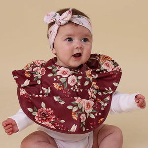 Floral Flutter Frill Snuggle Bib - Snuggle Hunny