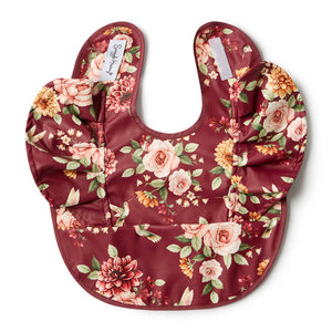 Floral Flutter Frill Snuggle Bib - Snuggle Hunny