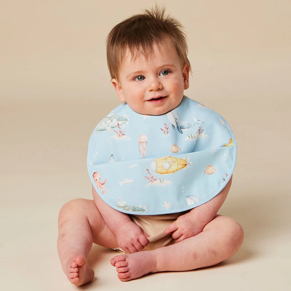 Blue Little Subs Snuggle Bib - Snuggle Hunny